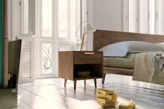 Asher Bed Staged - Walnut Asher Bed Staged - Walnut