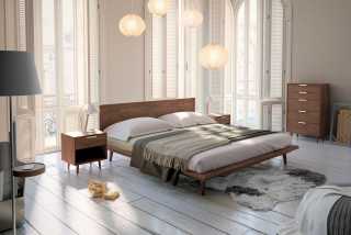 Asher Bed Staged - Walnut Asher Bed Staged - Walnut