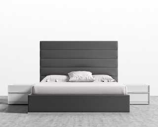 Cohen Bed in Monaco Jet with Hunter Nightstand Cohen Bed in Monaco Jet with Hunter Nightstand