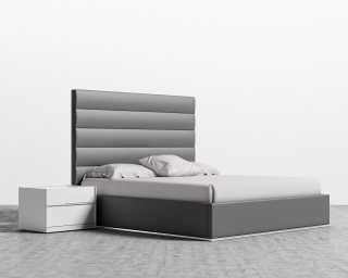 Cohen Bed in Monaco Jet with Hunter Nightstand Cohen Bed in Monaco Jet with Hunter Nightstand