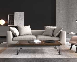Hugo Sofa Modern Tweed Sand Hugo Sofa Modern Tweed Sand