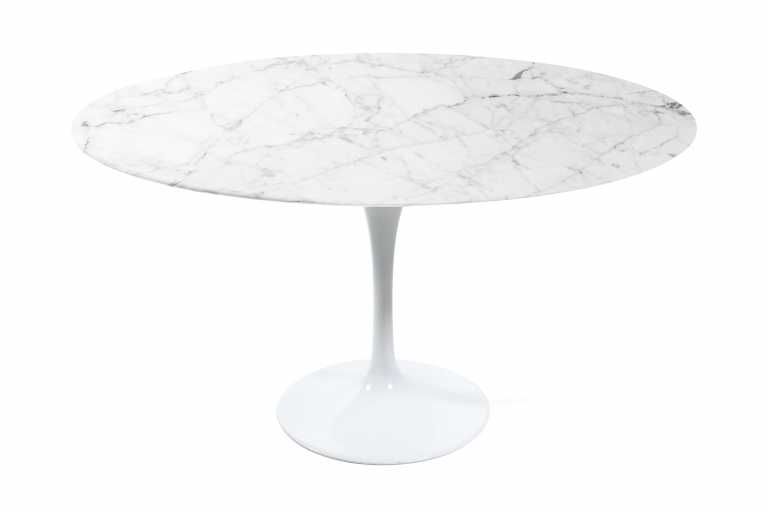 Saarinen Tulip Table - White Cararra Marble + White Base Saarinen Tulip Table - White Cararra Marble + White Base